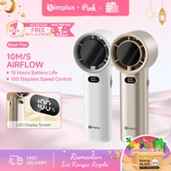 【NEW】Simplus Pink Handheld Mini Fan | 10m/s High Speed | 100 Stepless Speeds | 15h Battery Life | Th
