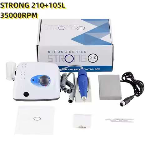 65W Strong210 Nail Drill 35K Machine Cutter Manicure 105L 2.35mm Model Electric Drill Milling Manicu