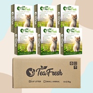 TeaFresh Cat Litter - Natural Tea Leaf Cat Litter - (Carton of 6 x 2.5kg)