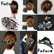 FUTURE Double Flower Hair Clip Hair Dovetail Clip Charm Hot Flexible