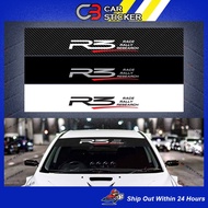 R3 RACE RALLY CAR SUNSHIELD STICKER / S84