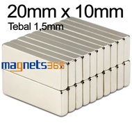 20x10x1.5mm 20x10x2mm Neodymium Rectangular Box Magnet 20x10x1.5 20x10x2