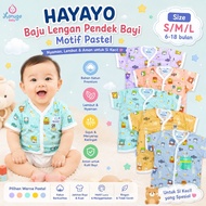 HAYAYO 1 Pcs Baby Short Sleeve Clothes/Baby Pastel Motif S,M,L (6-9,9-12,12-18M) Baby Tshirt