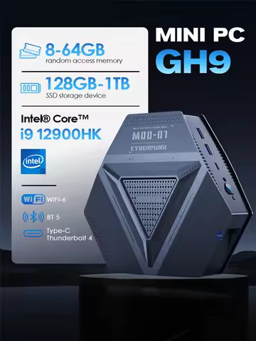 Gaming Mini PC Intel Core i9 12900H WIFI6 Type-C HD DP 2*DDR4 NVMe Desktop Office/Home Computer 4*US