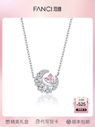 18K ชุบทองคำขาว Swan สร้อยคอสร้อยคอจี้ Swan สีชมพูสร้อยคอผู้หญิงอุปกรณ์เสริมของขวัญวันเกิด สร้อยคอ ส