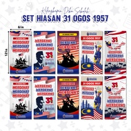 1 DAY SHIP SET OF INDEPENDENCE DECORATIONS 31 OGOS 1957 10in1/ MERDEKA/ INDEPENDENCE DECORATION/ IND