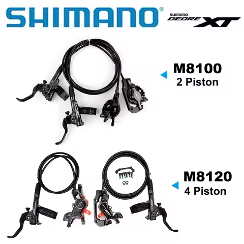 Shimano DEORE XT M8120 Brake 4 Piston M8100 2 Piston Hydraulic Disc Brake BL M8100/BR M8120/M8100 Or