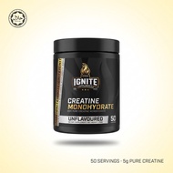 Ignite Creatine Monohydrate 250g | Pure Micronized Powder | Halal | 50 Servings | Unflavoured Ignite