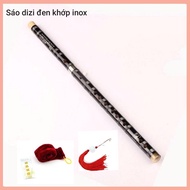 Black dizi Flute with Stainless Steel Joints