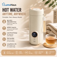 Lumo Haus - Portable Electric Thermos Bottle 600ML Fast Boil Travel Kettle Adjustable Temperature Le