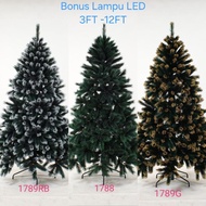 HIJAU CHRISTMAS TREE 3FT (90CM) Green CHRISTMAS TREE type 1788, Snow CHRISTMAS TREE 1789RB & Gold Sn