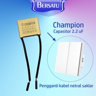 Yellow Smart Switch Capacitor Smart Wall Switch Universal WiFi Smart Switch Capacitor/ Avaro Tuya Sm