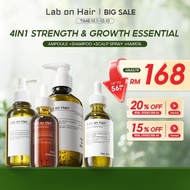 Lab On Hair 4in1 Shampoo + Hair Oil + Ampoule + Scalp Spray - Hair Care Essentials untuk Rambut Kuat