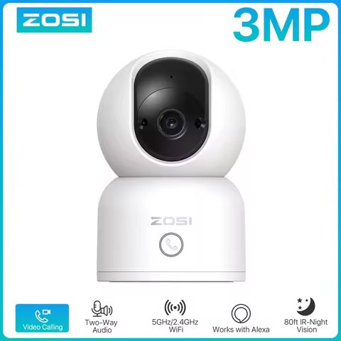 ZOSI C518 Indoor Pan/Tilt Smart Security IP Camera 2K/4K 360° Baby Pet Monitor AI Human Tracking 2.4