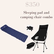 全新露營充氣睡墊 加露營櫈 露營椅 camping Sleeping mat n chair combo