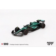 1/64 Mini GT #999 Aston Martin AMR24 #14 Fernando Alonso 2024 Bahrain GP Static Display Scale Model