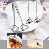 [Simhoa] 4Pcs Sauce Ladle with Pouring Spout, Stainless Steel, Sauce Drizzle Spoon Comfortable Grip
