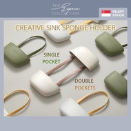 ESPACE - Kitchen Sink Sponge Holder Faucet Hanging Sink Caddy Bathroom Storage Pocket Hanging