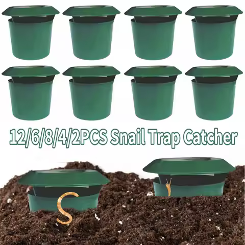 2/4/6/8/12pcs Snail Catcher Gintrap Slug Cage Eco-friendly Slug House Reusable Pests Bait Station To