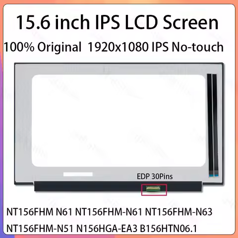 15.6" Laptop LCD Screen NT156FHM N61 NT156FHM-N61 NT156FHM-N63 NT156FHM-N51 N156HGA-EA3 B156HTN06.1 