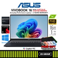 ASUS Vivobook 16 X1607QA-MB095W - Snapdragon X X1 26 100 - Qualcomm Adreno - 16GB RAM - 1TB SSD (2Yr