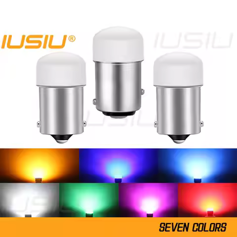 IUSIU 2PCS 24V 12V R5W Led Bulb P21W 1157 BA15S BAY15D 1156 P21/5W R10W Flash Strobe Flashing Car Tr