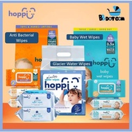 Hoppi Glacier Water Wet Wipes / Premium Baby Wet Wipes / Antibacterial Wipes - 1 Pack