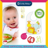 Lucky Baby Starter Eezee Clean Bib w/ crumb pocket