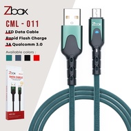 Kabel Zbox CML-011 Metal with LED Fast Charging 3A Qualcomm 3.0