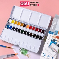 Dmast Deli Premium Compressed Watercolor - 24-Color Compressed Watercolor Tin Box Professional Basic