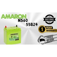 (Installation Included)BATTERY AMARON NS60 55B24 Car Battery Bateri Kereta -VIOS/AVANZA/ALMERA/SAGA/