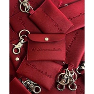 Mini Pouch Charm Bag 67PERCENT / 67% Red PU Leather with Imprinted Logo - Card Holder