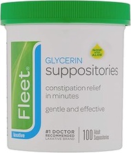 Fleet - Glycerin Suppositories, Laxative, Adult Jar, 100 Each