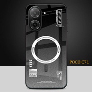 HP Glitter Glass Phone Case For POCO C71 - POCO C71 Phone Case - K126