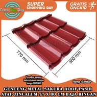 GENTENG METAL ATAP SAKURA ROOF MULTI ROOP PASIR 77 X 80 CM GENTING