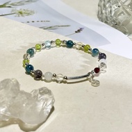 錢程萬里 純銀 |紅石榴 |藍綠晶|藍磷灰石|藍月光|紫黃晶| A42-2