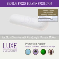 Bed Bug Bolster Protector - Protect Against Bed Bugs Dust Mites 100% Waterproof