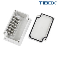 TIBOX TJ-6P-K กล่องพลาสติก พร้อมเทอร์มินอลบล็อก (Plastic Terminal Block Box IP66) 6Pole 10A Size : 9