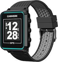 CANMORE TW353 Golf GPS Watch for Men and Women, High Contrast LCD Display, Free Update Over 41,000 Preloaded Courses Worldwide, Lightweight Essential Golf Accessory for Golfers, Black/Gray/Turquoise