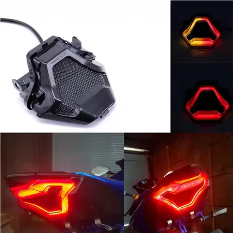 For Yamaha MT-07/25 R3 R25 Y15 V1 V2 Motorcycle LED Tail Light Rear Brake Lamp Integrated Turn Signa