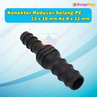 Pe Hose Reducer Connector 13 x 16 mm To 8 x 11 mm Water Garden Uniring Irrigation Hydroponic Connect