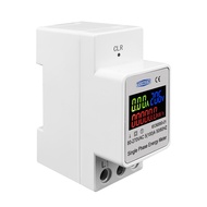 3In1 Din Rail AC 110V 220V 100A Energy Meter Single Phase Energy Meter Voltage Current KWH Electric 