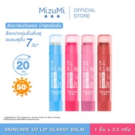 MizuMi Skincare UV Lip Glassy Balm 3.5g ลิปบาล์มกันแดด SPF50+ PA++++ ลดปากคล้ำ ปากดูอมชมพู ชุ่มชื้นย