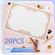 20pcs Print Certificates, Award Certificates, Blank, A4 Certificate Certificate Charter Paper Blank,