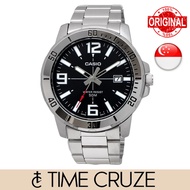 [Time Cruze] Casio MTP-VD01 Analog Quartz Stainless Steel Black Dial Men Watch MTP-VD01D-1BVUDF MTP-