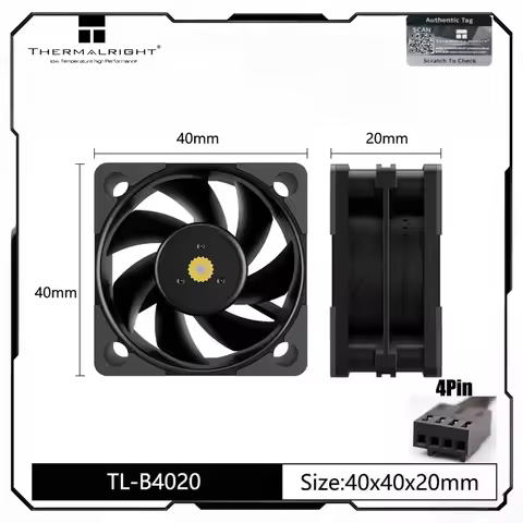 Thermalright TL-B4020 40mm Case Fan MINI PC Fan Performance Fan Durable Dual Ball Bearing