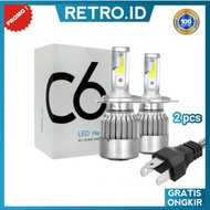 [100% ORIGINAL] 2 pcs Car LED Headlight COB LED Car Headlight Super Bright C6 H4 36W -