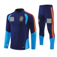 2025-2026 ESP Sweatshirt Man Long Sleeves Tracksuits Dark Blue Sportswear + Long Pants