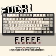 F-ck Keycaps 144Keys/Set Legitimate Rebellion in the Office PBT Cherry Profile Custom Keycaps for Ga