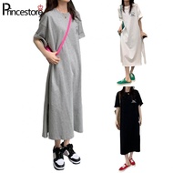 Plus Size Summer Printed T Shirt Dress Loose and Comfortable for Women